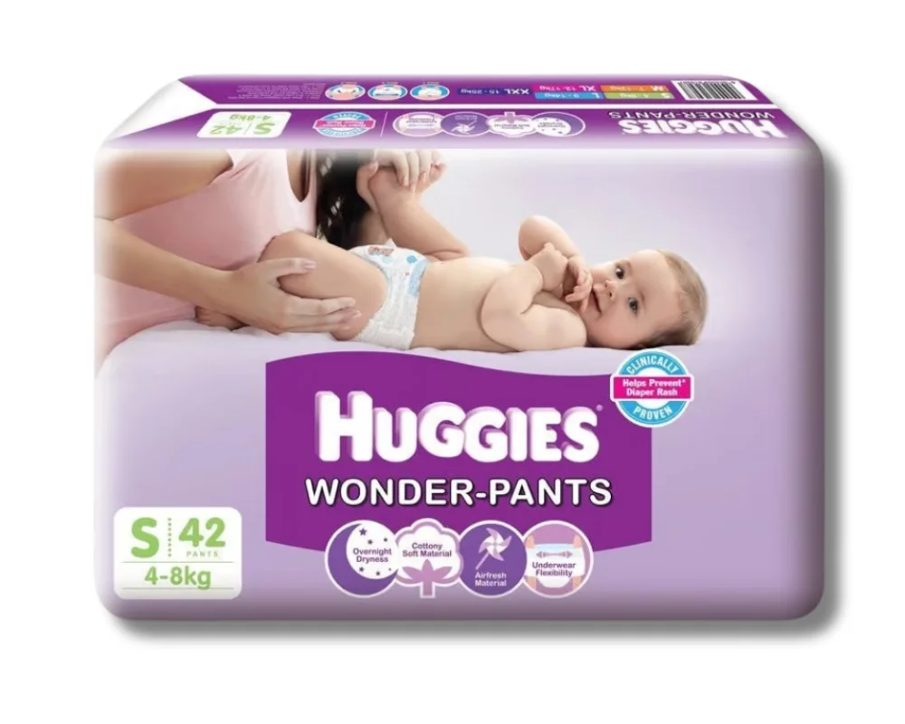 Shop Huggies Wonder Pant S (4-8kg) 30(+)10Pcs at