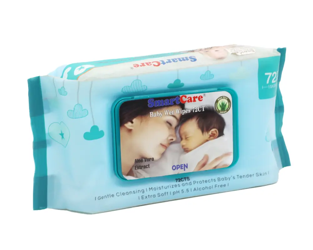 Shop Smart Care Baby Wet Wipes Aloe Vera 72Pcs at