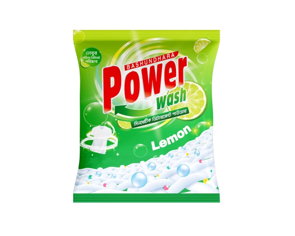 Bashundhara Power Wash Detergent Powder (Lemon) - 1kg