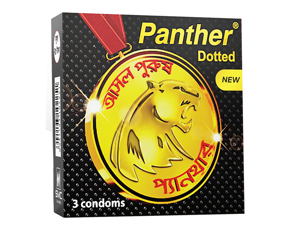 Panther Dotted Condom 3Pcs