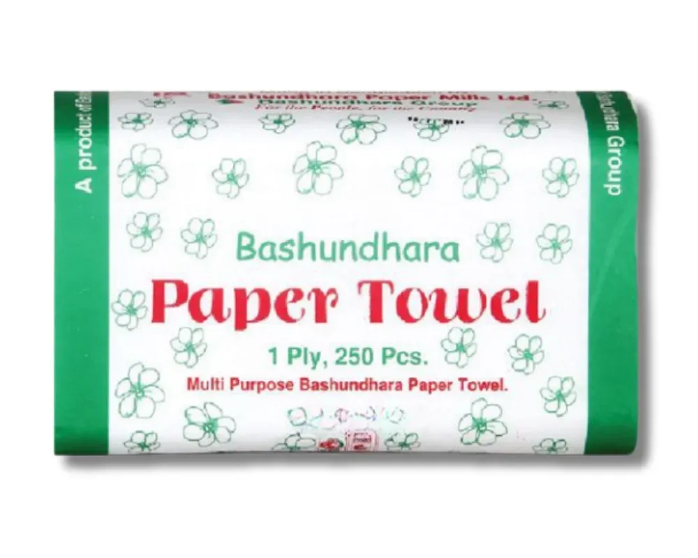 Bashundhara Paper Towel White 250Pcs (Poly)