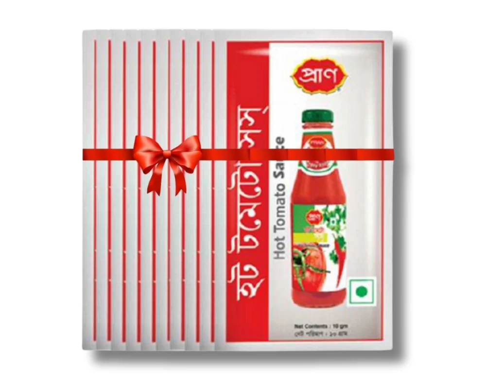 Pran Hot Tomato Sauce Sachet 8gm 10Pcs