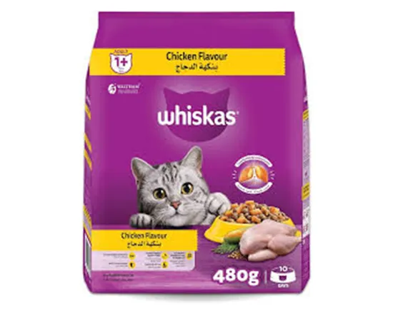 Shop Whiskas Chicken Flav.Cat Food 480gm at Shwapno.com | ঢাকা ...