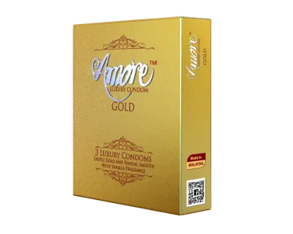 Amore Luxury Condom Gold 3Pcs